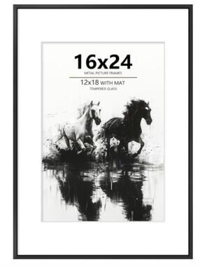 1 PACK16X24 ALUMINUM WALL FRAME-BLACK